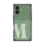 プレミアムスクエアケース with MagSafe［ オリジナル - initial two tone - M green ］