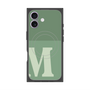 プレミアムスクエアケース with MagSafe［ オリジナル - initial two tone - M green ］