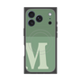 プレミアムスクエアケース with MagSafe［ オリジナル - initial two tone - M green ］