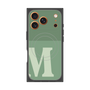 プレミアムスクエアケース with MagSafe［ オリジナル - initial two tone - M green ］