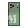 プレミアムスクエアケース with MagSafe［ オリジナル - initial two tone - M green ］