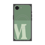 プレミアムスクエアケース with MagSafe［ オリジナル - initial two tone - M green ］