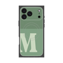 プレミアムスクエアケース with MagSafe［ オリジナル - initial two tone - M green ］