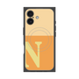 プレミアムスクエアケース with MagSafe［ オリジナル - initial two tone - N orange ］