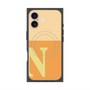 プレミアムスクエアケース with MagSafe［ オリジナル - initial two tone - N orange ］