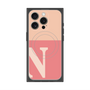 プレミアムスクエアケース with MagSafe［ オリジナル - initial two tone - N pink ］