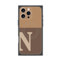 プレミアムスクエアケース with MagSafe［ オリジナル - initial two tone - N brown ］