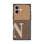 プレミアムスクエアケース with MagSafe［ オリジナル - initial two tone - N brown ］