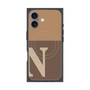 プレミアムスクエアケース with MagSafe［ オリジナル - initial two tone - N brown ］