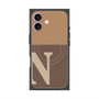 プレミアムスクエアケース with MagSafe［ オリジナル - initial two tone - N brown ］