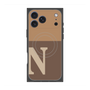 プレミアムスクエアケース with MagSafe［ オリジナル - initial two tone - N brown ］