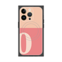 プレミアムスクエアケース with MagSafe［ オリジナル - initial two tone - O pink ］