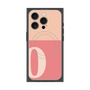 プレミアムスクエアケース with MagSafe［ オリジナル - initial two tone - O pink ］