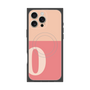 プレミアムスクエアケース with MagSafe［ オリジナル - initial two tone - O pink ］