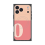 プレミアムスクエアケース with MagSafe［ オリジナル - initial two tone - O pink ］