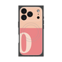 プレミアムスクエアケース with MagSafe［ オリジナル - initial two tone - O pink ］