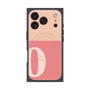 プレミアムスクエアケース with MagSafe［ オリジナル - initial two tone - O pink ］