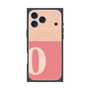プレミアムスクエアケース with MagSafe［ オリジナル - initial two tone - O pink ］
