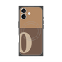 プレミアムスクエアケース with MagSafe［ オリジナル - initial two tone - O brown ］