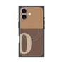 プレミアムスクエアケース with MagSafe［ オリジナル - initial two tone - O brown ］