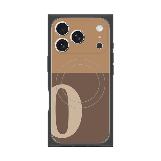 プレミアムスクエアケース with MagSafe［ オリジナル - initial two tone - O brown ］