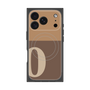 プレミアムスクエアケース with MagSafe［ オリジナル - initial two tone - O brown ］