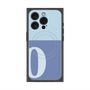 プレミアムスクエアケース with MagSafe［ オリジナル - initial two tone - O blue ］
