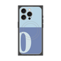 プレミアムスクエアケース with MagSafe［ オリジナル - initial two tone - O blue ］