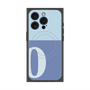 プレミアムスクエアケース with MagSafe［ オリジナル - initial two tone - O blue ］