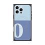 プレミアムスクエアケース with MagSafe［ オリジナル - initial two tone - O blue ］
