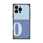 プレミアムスクエアケース with MagSafe［ オリジナル - initial two tone - O blue ］