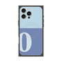 プレミアムスクエアケース with MagSafe［ オリジナル - initial two tone - O blue ］