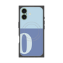 プレミアムスクエアケース with MagSafe［ オリジナル - initial two tone - O blue ］