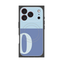プレミアムスクエアケース with MagSafe［ オリジナル - initial two tone - O blue ］