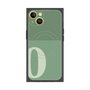 プレミアムスクエアケース with MagSafe［ オリジナル - initial two tone - O green ］