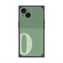 プレミアムスクエアケース with MagSafe［ オリジナル - initial two tone - O green ］