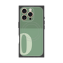 プレミアムスクエアケース with MagSafe［ オリジナル - initial two tone - O green ］