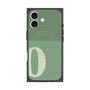 プレミアムスクエアケース with MagSafe［ オリジナル - initial two tone - O green ］