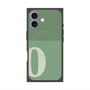 プレミアムスクエアケース with MagSafe［ オリジナル - initial two tone - O green ］