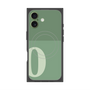 プレミアムスクエアケース with MagSafe［ オリジナル - initial two tone - O green ］