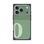 プレミアムスクエアケース with MagSafe［ オリジナル - initial two tone - O green ］