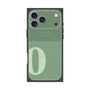 プレミアムスクエアケース with MagSafe［ オリジナル - initial two tone - O green ］