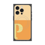 プレミアムスクエアケース with MagSafe［ オリジナル - initial two tone - P orange ］