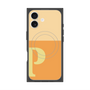 プレミアムスクエアケース with MagSafe［ オリジナル - initial two tone - P orange ］