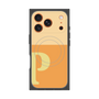 プレミアムスクエアケース with MagSafe［ オリジナル - initial two tone - P orange ］