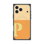 プレミアムスクエアケース with MagSafe［ オリジナル - initial two tone - P orange ］