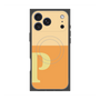 プレミアムスクエアケース with MagSafe［ オリジナル - initial two tone - P orange ］