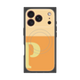 プレミアムスクエアケース with MagSafe［ オリジナル - initial two tone - P orange ］
