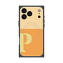 プレミアムスクエアケース with MagSafe［ オリジナル - initial two tone - P orange ］