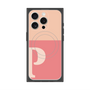 プレミアムスクエアケース with MagSafe［ オリジナル - initial two tone - P pink ］